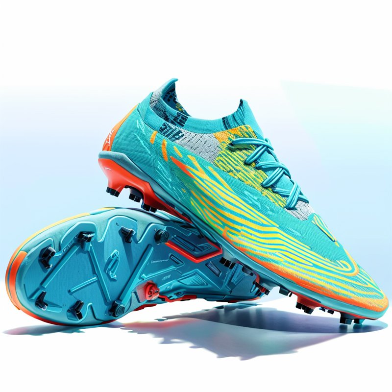 Professional Men's Football Soccer Training Shoes Anti-Slip Long Nails with Broken Nails Turf PU Insole Summer Boot
