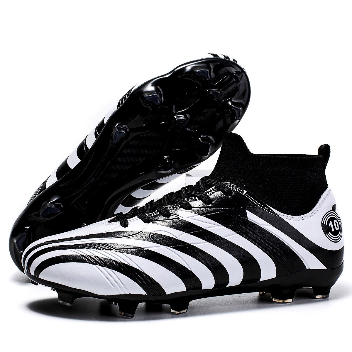 JiuLong Mens Soccer Cleats Professional High Top Training Sneakers for Unisex Adult