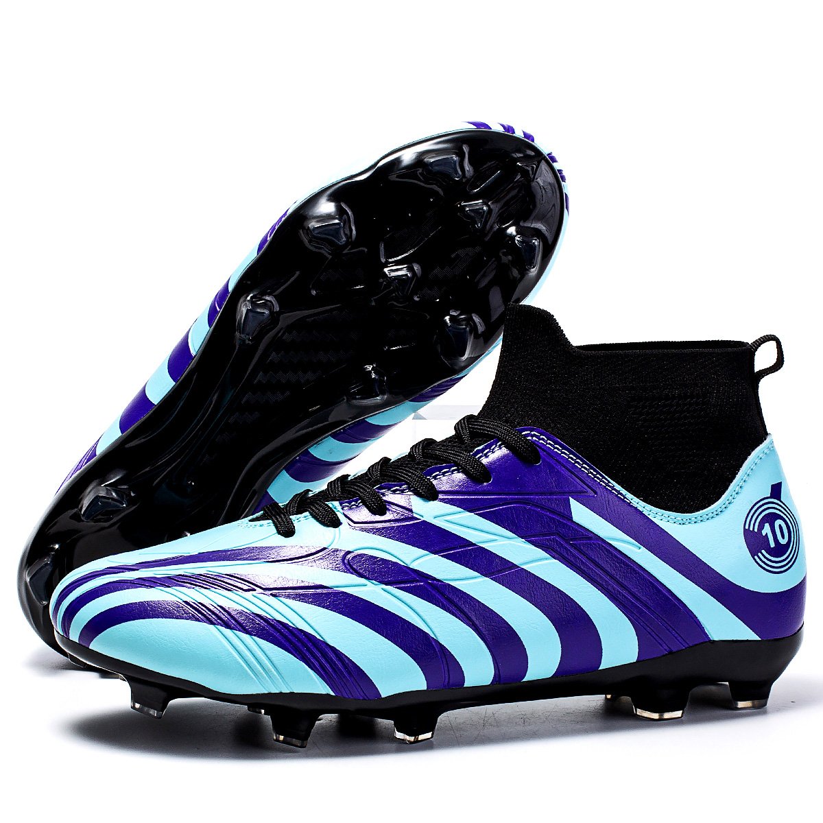 JiuLong Mens Soccer Cleats Professional High Top Training Sneakers for Unisex Adult