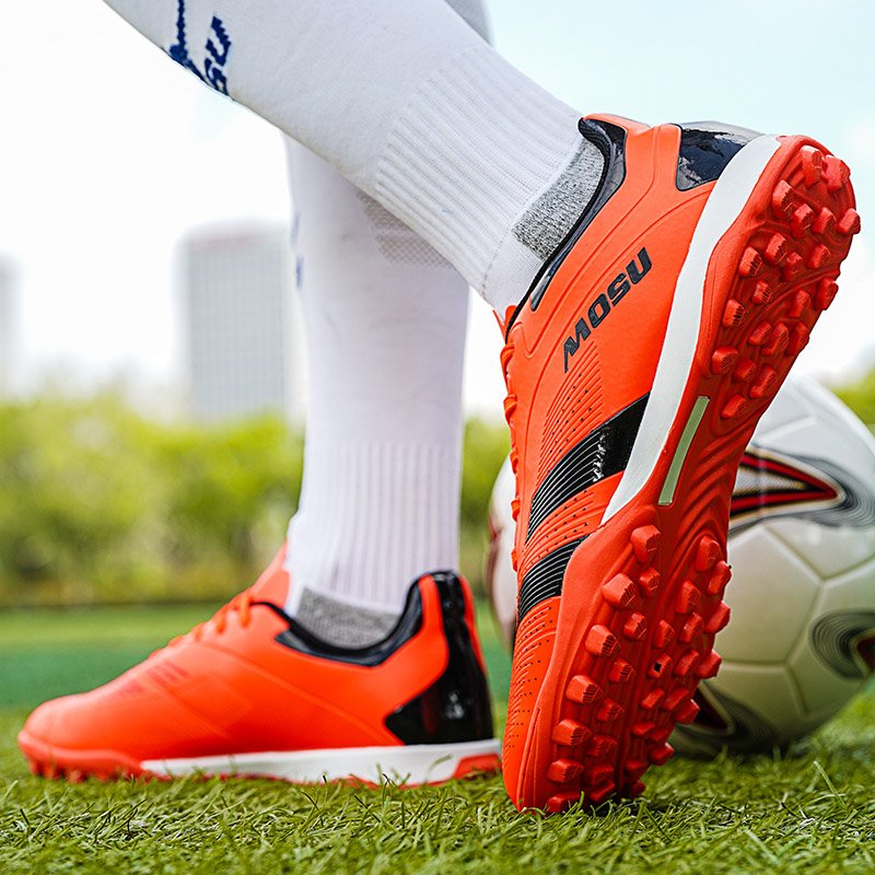 Greatshoes Red Orange Soccer Boots Spikes Shoes For Football,University Soccer Shoes For Men Boot Sports Football