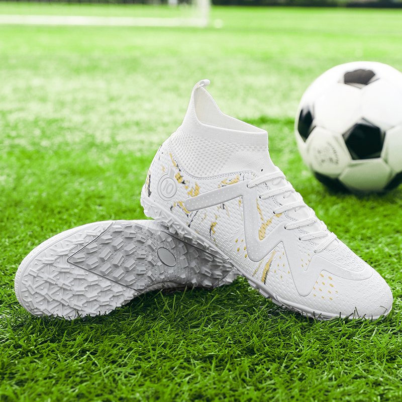 Costom Indoor Outdoor Professional Men Football Sneakers Boy Soccer boots High Ankle Men's Cleats Training Soccer shoes