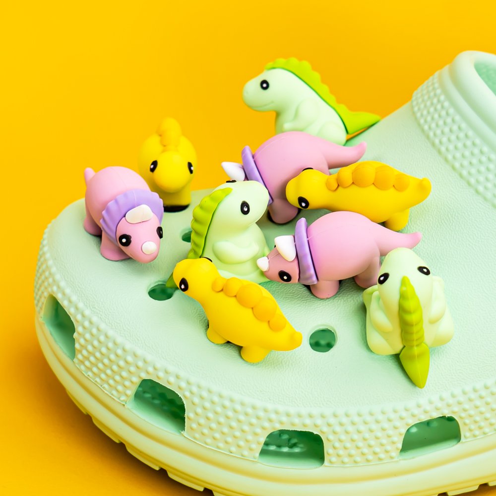 Factory Price Custom Cool Cactus Avocado Mushroom Shoe Decoration Clog Accessories Cute 3D Duck Dinosaur Frog PVC clog Charms