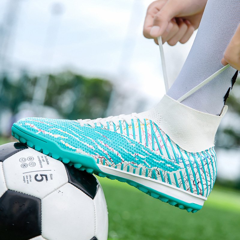 Soccer Shoes Outdoor Turf Indoor Soccer Training Sneaker Professional High-Top Athletic Football Boots Breathable Cleats