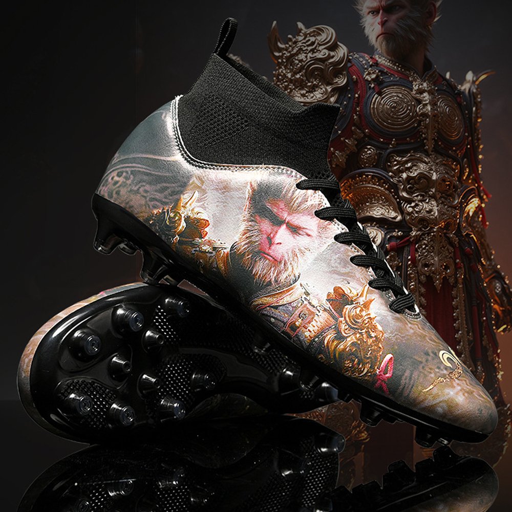 New Black Myth Wukong Men's Football Shoes AG Fashionable Soccer shoes