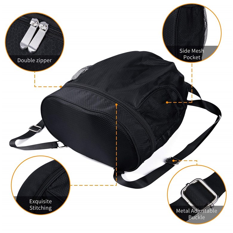 Cheap price black waterproof drawstring football soccer basketball backpack bag recyclable sports gym shoe Sports Outdoor Bag
