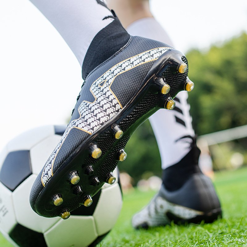 Factory Customize Oem Sale Online Men Kids Cleats Football Boots Guayos Para Futbol Black Soccer Shoes