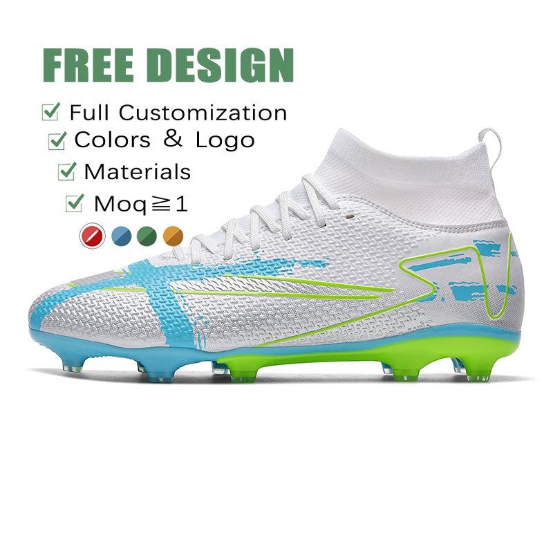 Hot Selling cleats custom football soccer shoes new factory direct cheap brand high ankle men's football soccer shoes