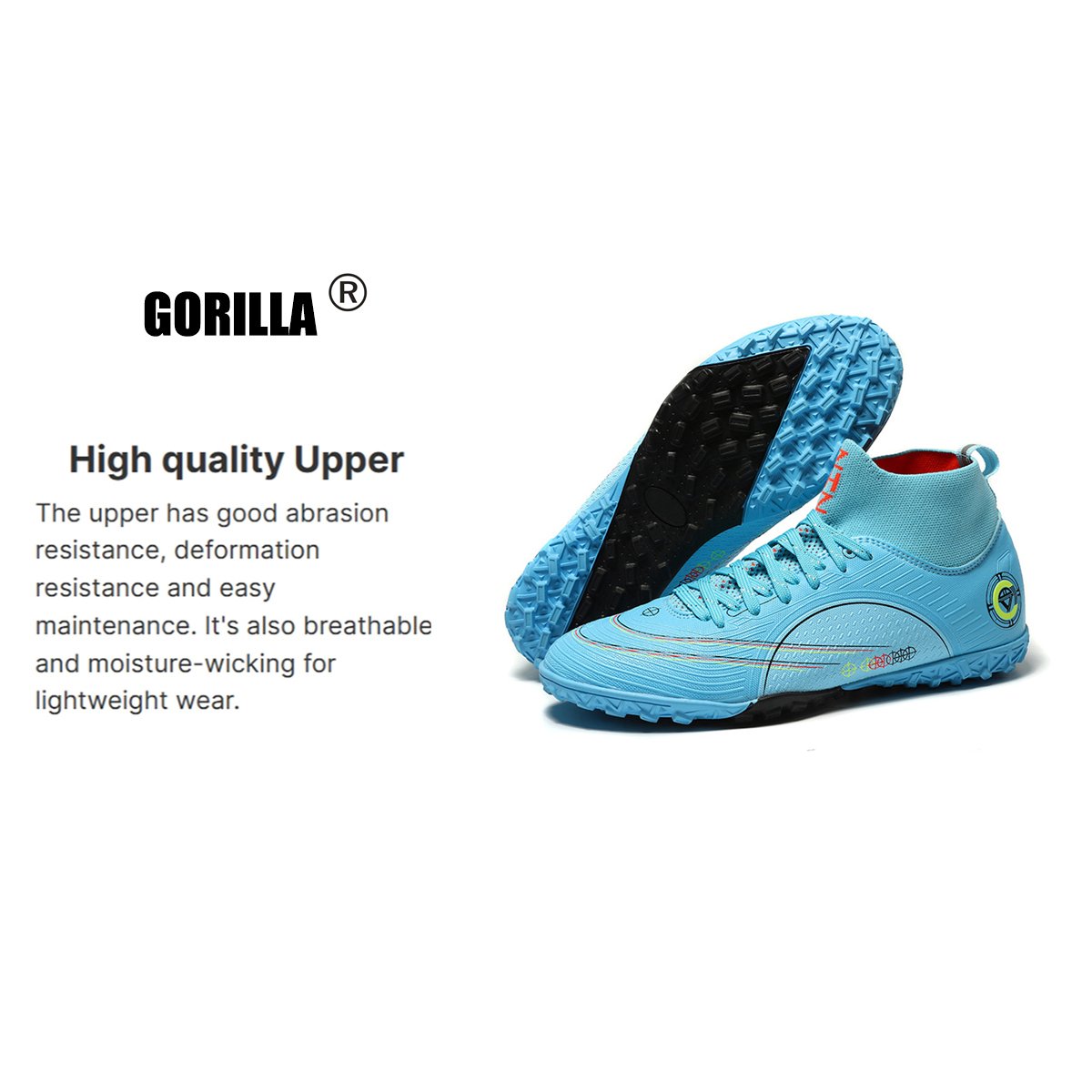 Football Shoes Soccer Shoes High-Top Spikes Boots Professional Football Training Sneakers