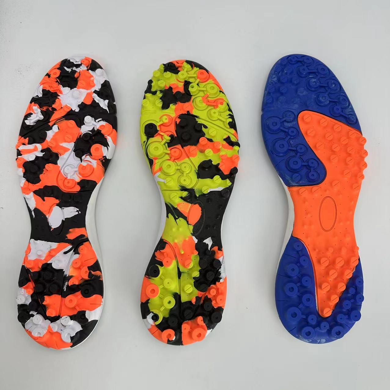 Hot sale football boots soles wholesale custom high quality rubber material flat scccer soles