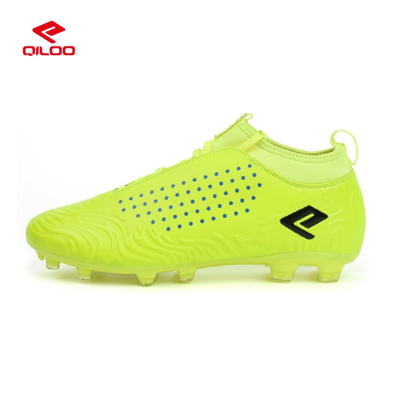QILOO Custom Men's Soccer Football Cleats High Quality Breathable PU Mesh Casual Sport Style Summer Shoes Packaged Box OEM ODM