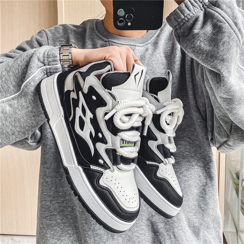 Autumn and winter new men's fashion design casual sports shoes soft sole increase wear casual skateboard shoes