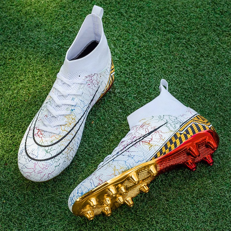 Custom Design oem Football Cleats Mesh Lined Ultralight Mens para futbol Firm Ground Turf FG 1 Pair Boots Soccer Shoes for Men