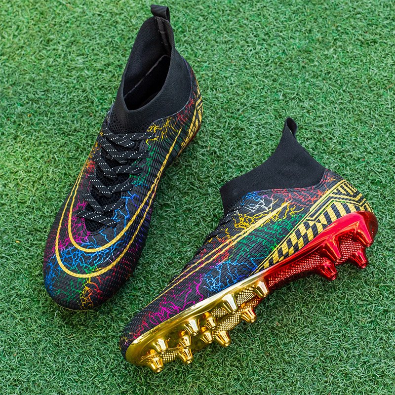 Custom Design oem Football Cleats Mesh Lined Ultralight Mens para futbol Firm Ground Turf FG 1 Pair Boots Soccer Shoes for Men