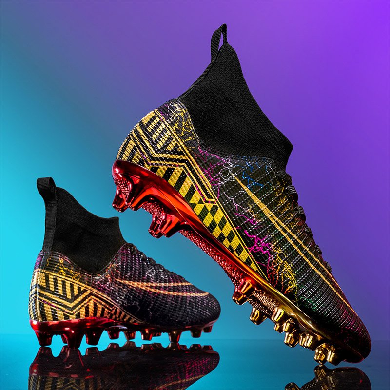 Custom Design oem Football Cleats Mesh Lined Ultralight Mens para futbol Firm Ground Turf FG 1 Pair Boots Soccer Shoes for Men