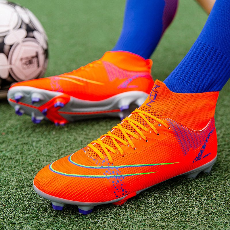 Soccer shoes men's TF broken spikes children's primary and secondary school students into artificial FG long spikes sports shoes