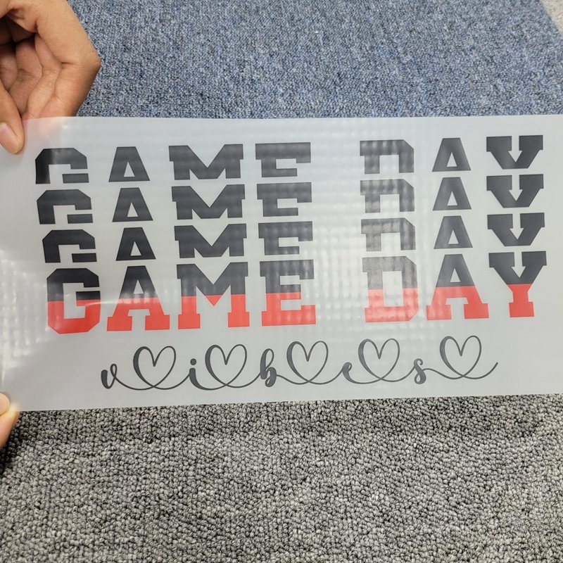 Soccer Shirt Printing Plastisol Heat Transfer Game Day Shirt Apparel Activity DTF Transfer Iron On