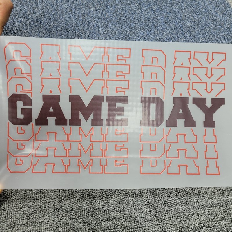 Soccer Shirt Printing Plastisol Heat Transfer Game Day Shirt Apparel Activity DTF Transfer Iron On
