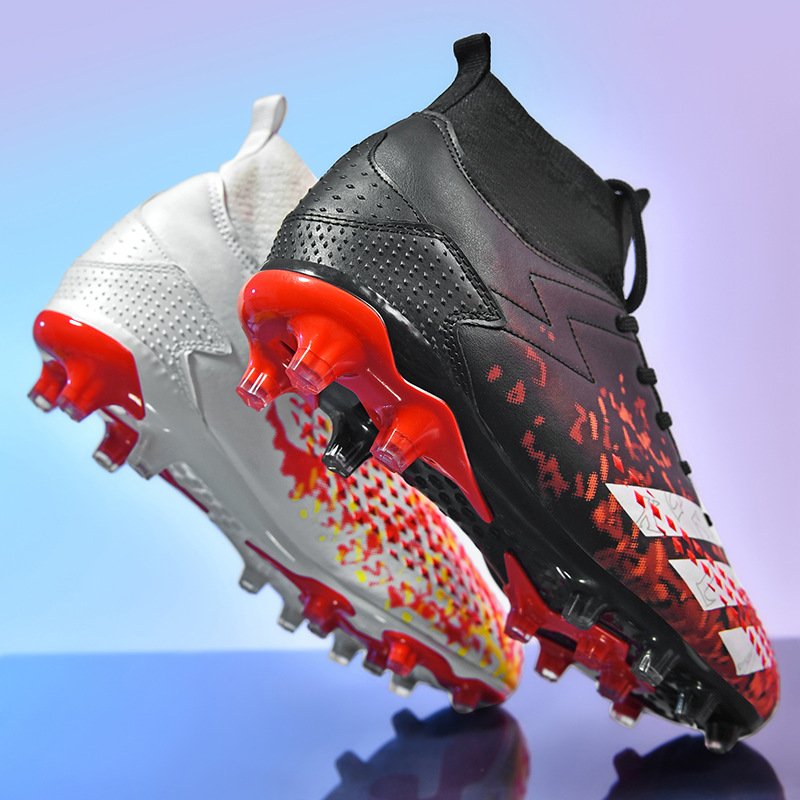 Wholesale High Top Soccer Shoes with AG Broken Nails and TF Long Nails Football shoes Big Children on Synthetic Turf Training