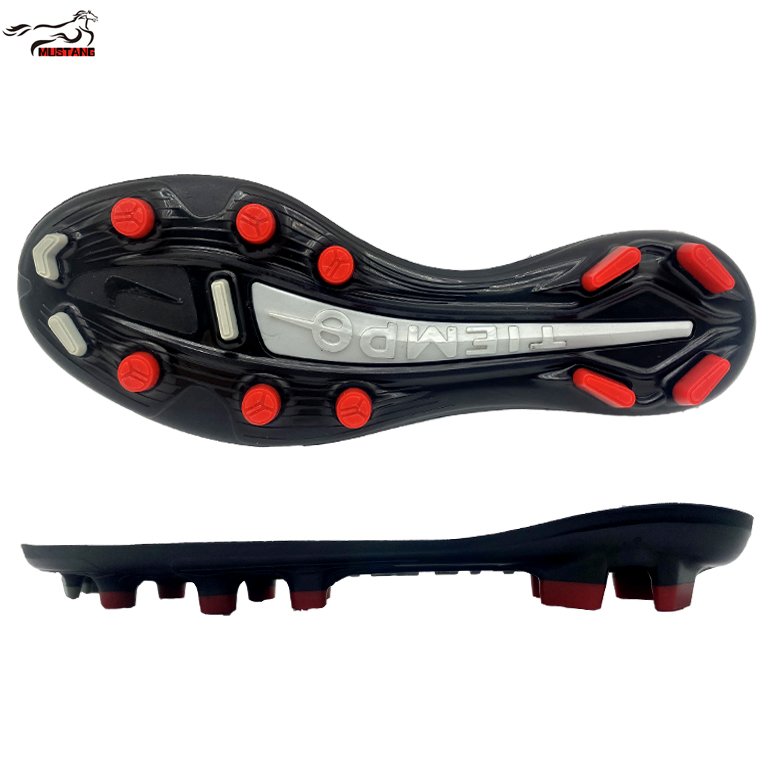 Mustang soccer shoe sole for football shoes wear resistant good quality tpu shoe sole football sneaker outsole jinjiang city