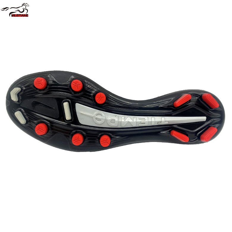 Mustang soccer shoe sole for football shoes wear resistant good quality tpu shoe sole football sneaker outsole jinjiang city