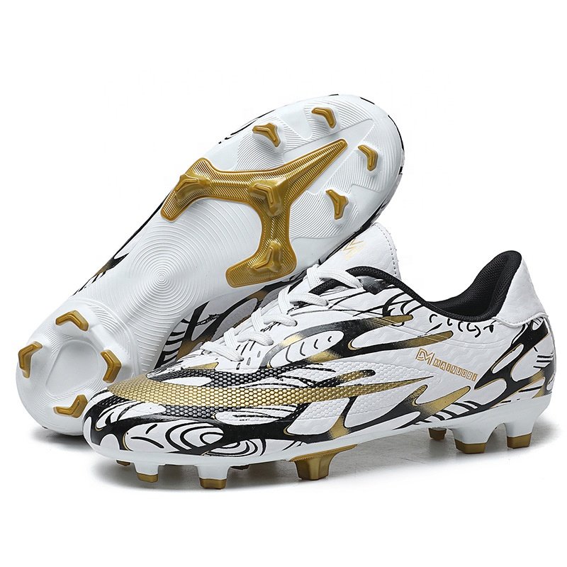 OEM Microfiber Leather Professional Mens Outdoor Football High Heel Soccer Boots AG TF Football Sneakers Cleats For Teenagers