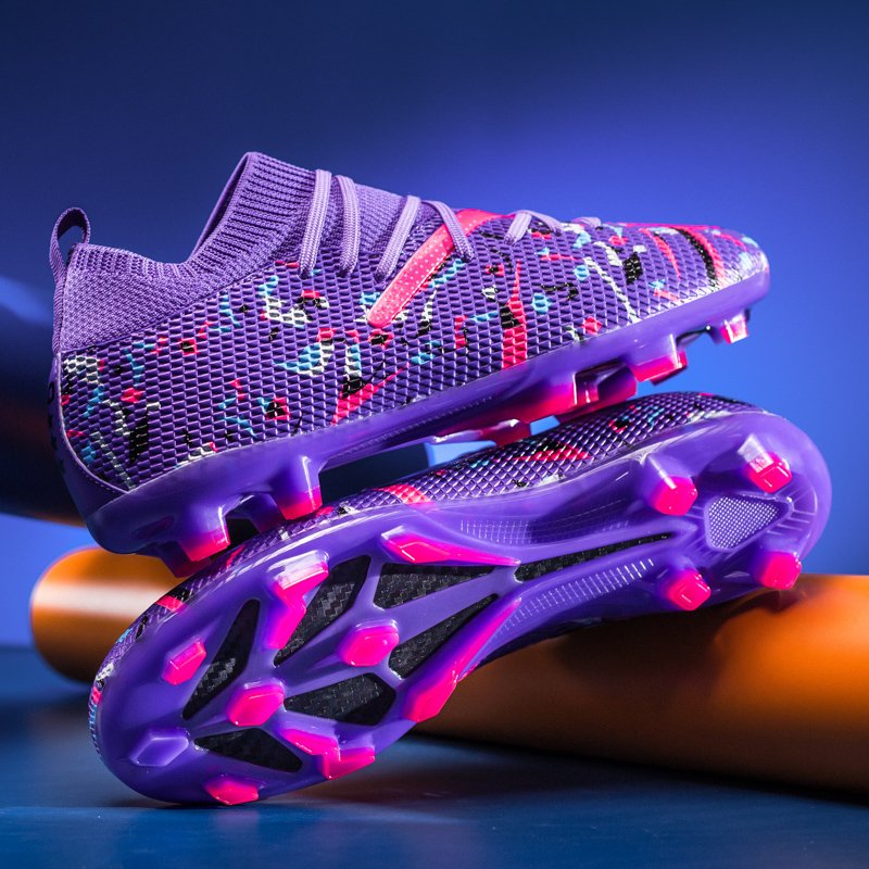 Professional Unisex Outdoor Training Soccer Boots Cleats Shoes High Ankle Impact Resistant Football Boots