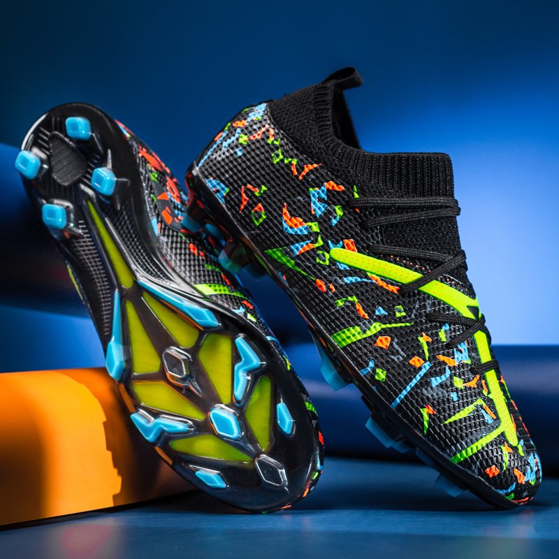 Professional Unisex Outdoor Training Soccer Boots Cleats Shoes High Ankle Impact Resistant Football Boots