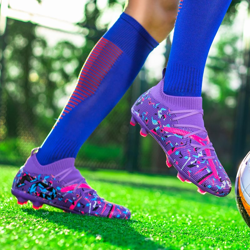 Professional Unisex Outdoor Training Soccer Boots Cleats Shoes High Ankle Impact Resistant Football Boots