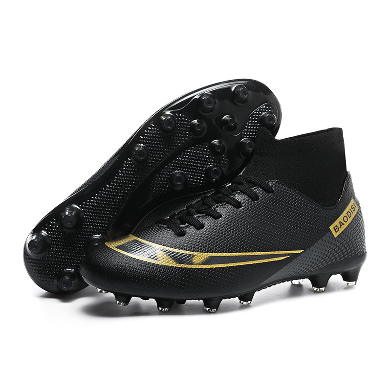 Football Shoes High top Lace Up Soccer futsal shoes Football Boots FG HG TF Boy's Girls' Men's Women's Adult Children's Footwear
