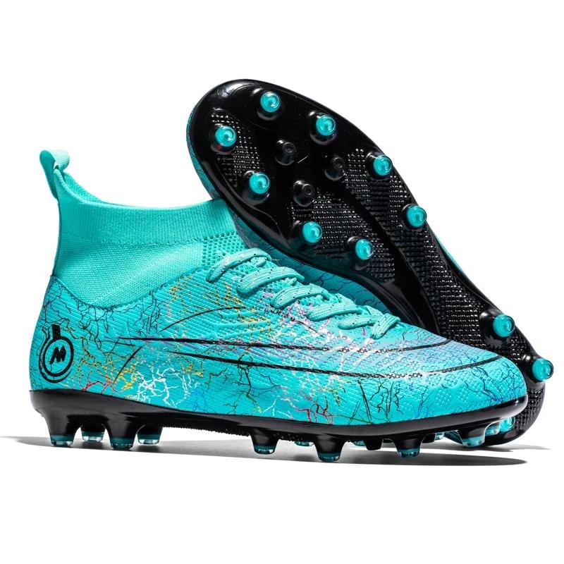 2024 Soccer Sneakers Shoes Society Men's Football Boots Grass Anti-Slip Outdoor Training Cleats Futsal Children Sports Footwear