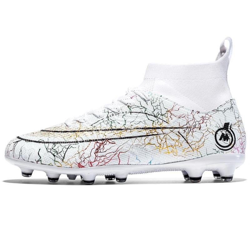 2024 Soccer Sneakers Shoes Society Men's Football Boots Grass Anti-Slip Outdoor Training Cleats Futsal Children Sports Footwear