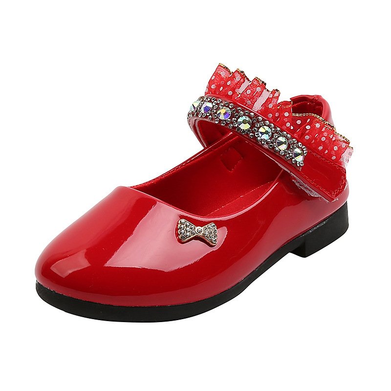 Wholesale of 2024 Spring New Girls' Sweetheart Princess Children's Shoes with Water Diamonds