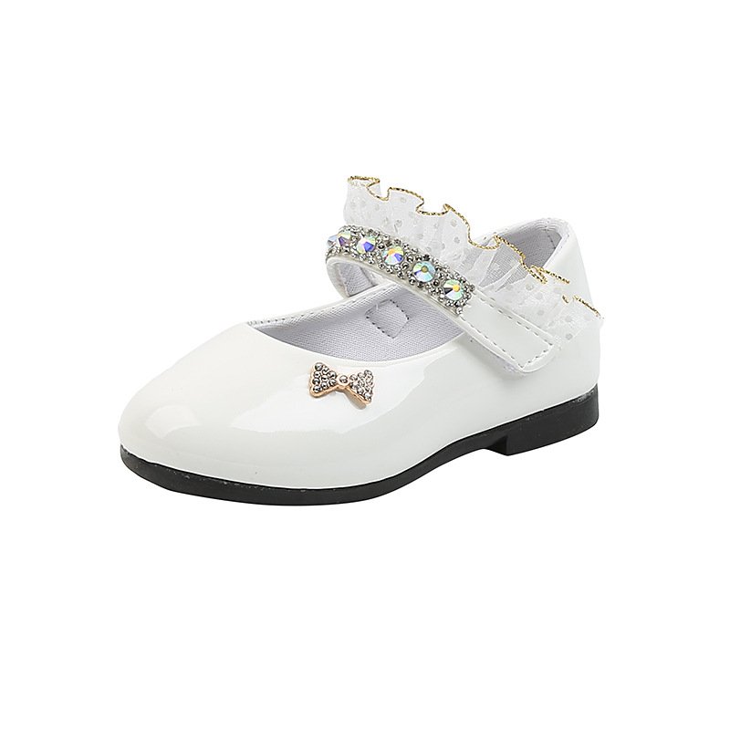 Wholesale of 2024 Spring New Girls' Sweetheart Princess Children's Shoes with Water Diamonds
