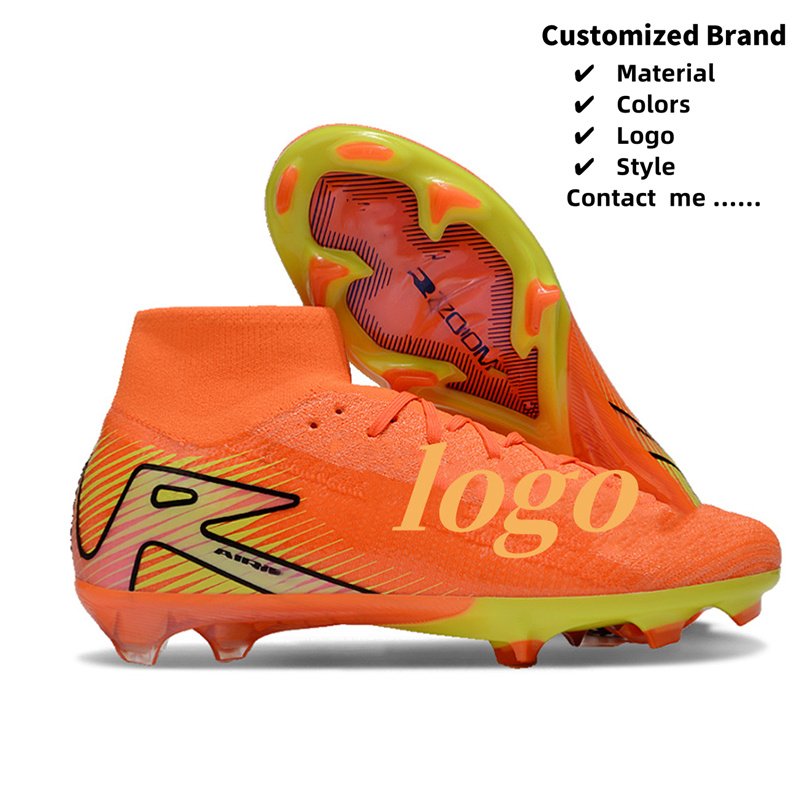 2024 Outdoor New High Ankle Professional Football Shoes Boots Customized Logo Men's Professional Football Shoe Manufacturer