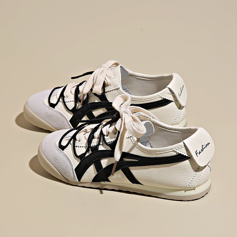 Summer New Design White Leather Casual Board Shoes for Students Soft Bottom Leisure Style