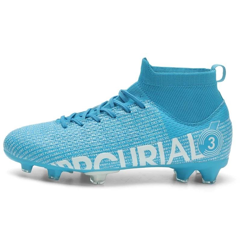 New Arrival Men's Football Boots, High-Top Soccer Shoes, Boys Anti-Slip Grass Training Soccer Cleats FG/TF Boots Wide Size 31-48