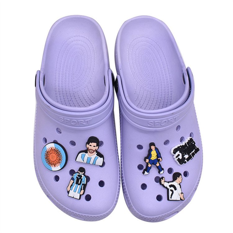 Oem/odm Shoe Decorations Charms For Wholesale Messi Soccer Sport Football Charms James basketball sport shoes charms