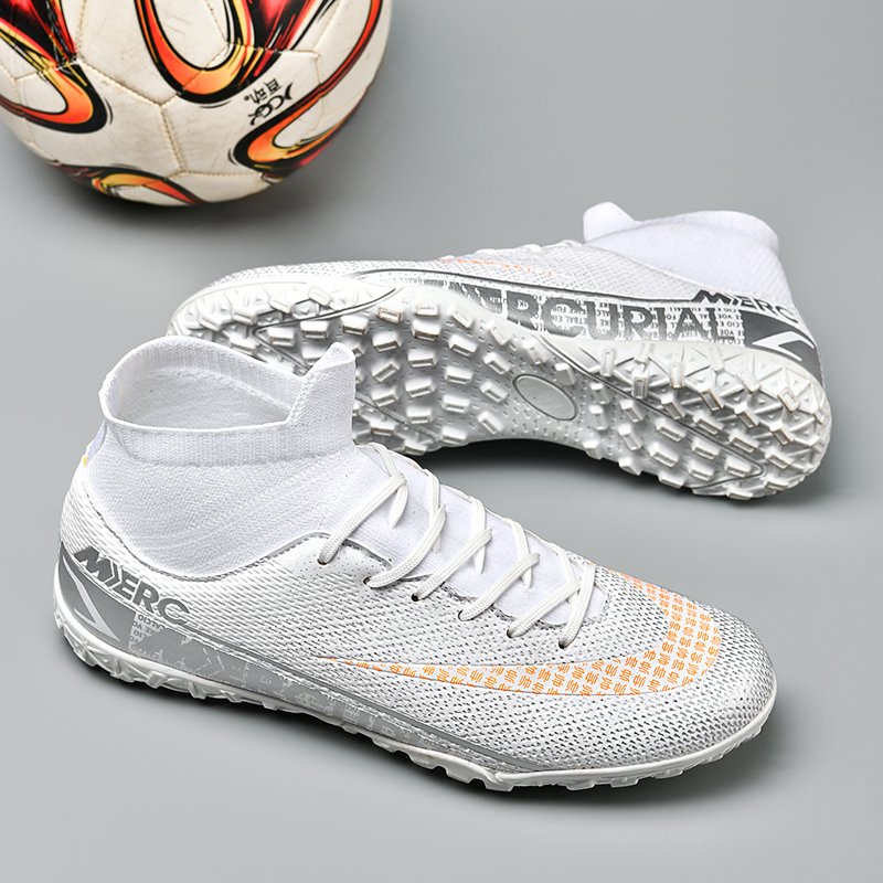 Men's Women's Adult Sports Shoes Long Cleat Spikes TF Artificial Grass Training Soccer Shoes Wholesale Large Size Spring Autumn