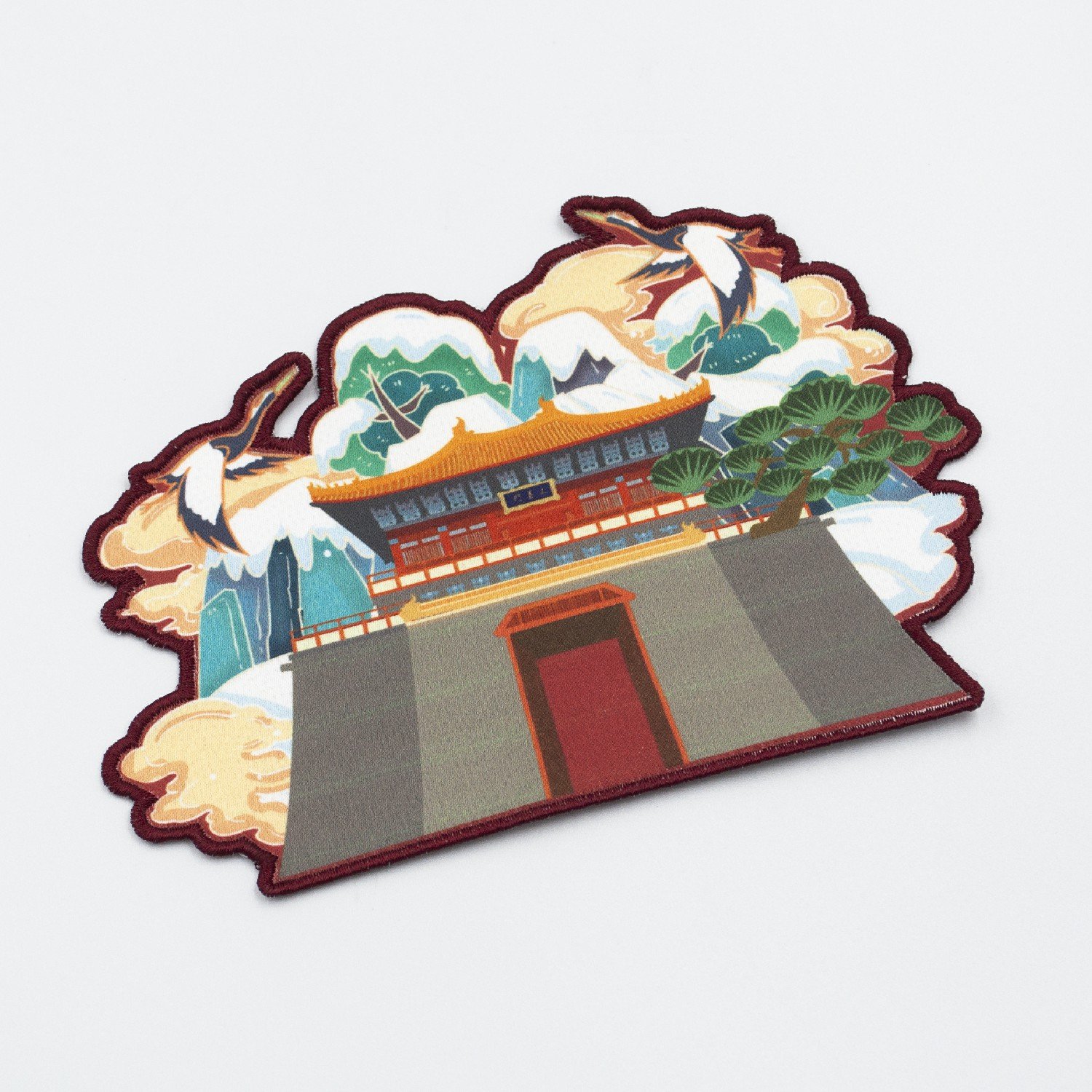 Custom Hat Fabric Woven Full Embroidered Logo Iron On Embroidery Badges Patches for Jackets Hats Clothing
