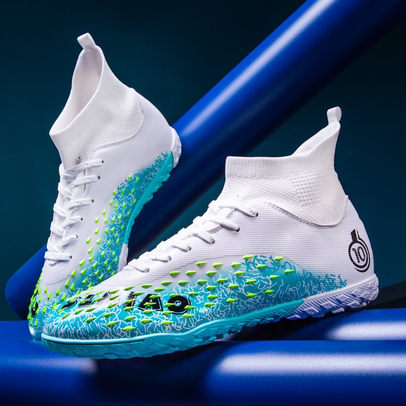 Greatshoes White Football Boots Sports Soccer Shoes,Men Long Spikes Football Shoes Custom Soccer Boots