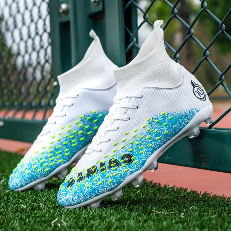 Greatshoes White Football Boots Sports Soccer Shoes,Men Long Spikes Football Shoes Custom Soccer Boots