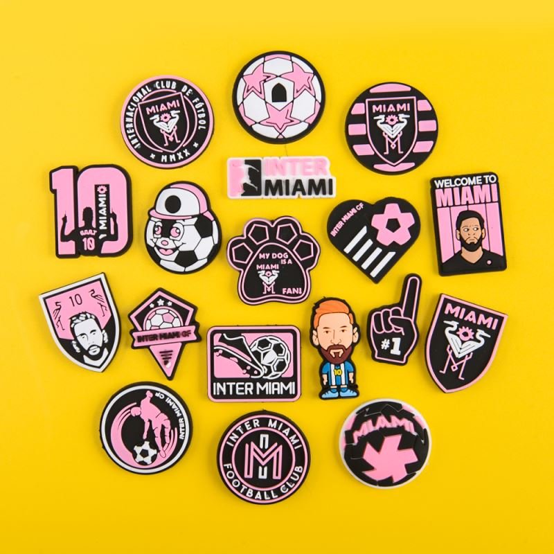 hot selling Argentina messi soccer sports star clog charms shoe charms custom football team clog charms