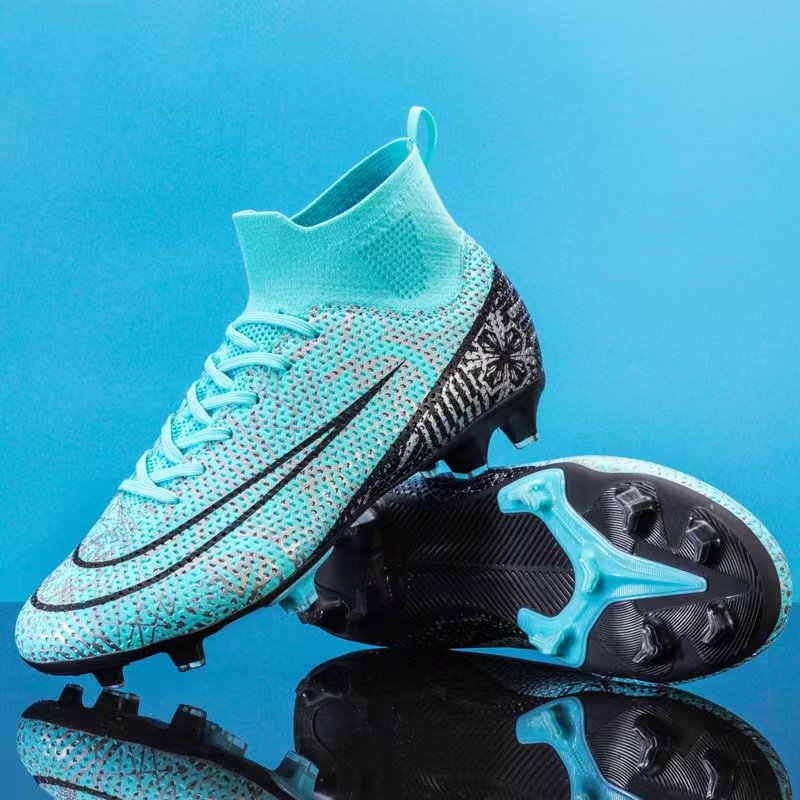 LHSPT Soccer Boots Long spike broken spike high-top breathable sports training shoes
