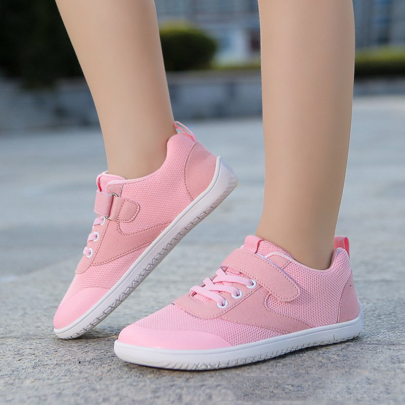Unisex Children's Comfortable Breathable Sneakers New Wide Head Barefoot Shoes with Logo Pattern Simple Design for Soccer