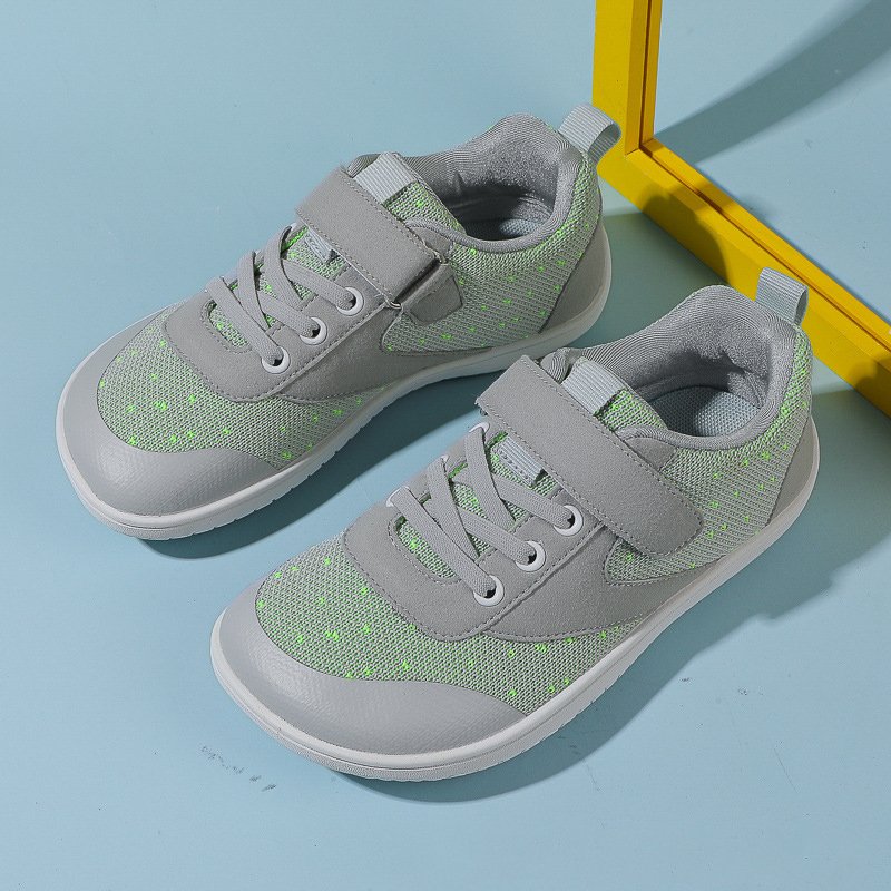 Unisex Children's Comfortable Breathable Sneakers New Wide Head Barefoot Shoes with Logo Pattern Simple Design for Soccer