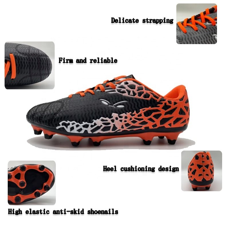 2023 adults Fashion digital printing Football Sports Training Shoes Turf Non-slip spikes High-top Football Soccer Shoes