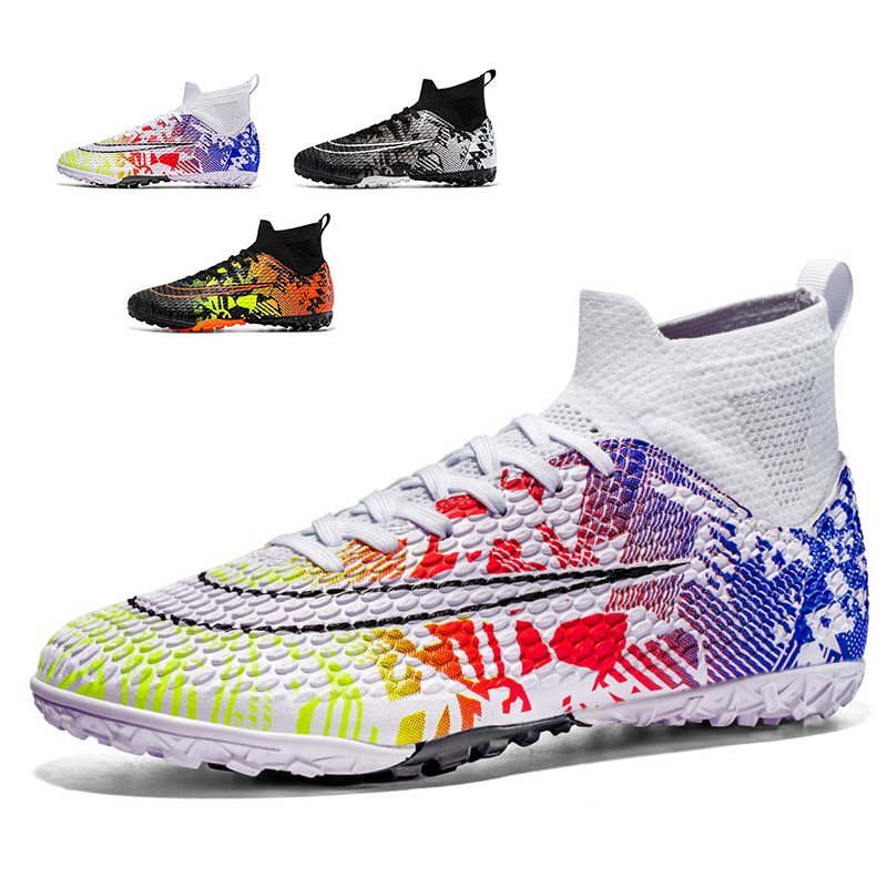 Wholesale Black White Blue Football Boots Soccer Shoes Men New Soccer Cleats Soccer Cleats For Men