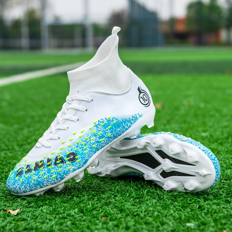 Greatshoes White Football Boots Sports Soccer Shoes,Men Long Spikes Football Shoes Custom Soccer Boots