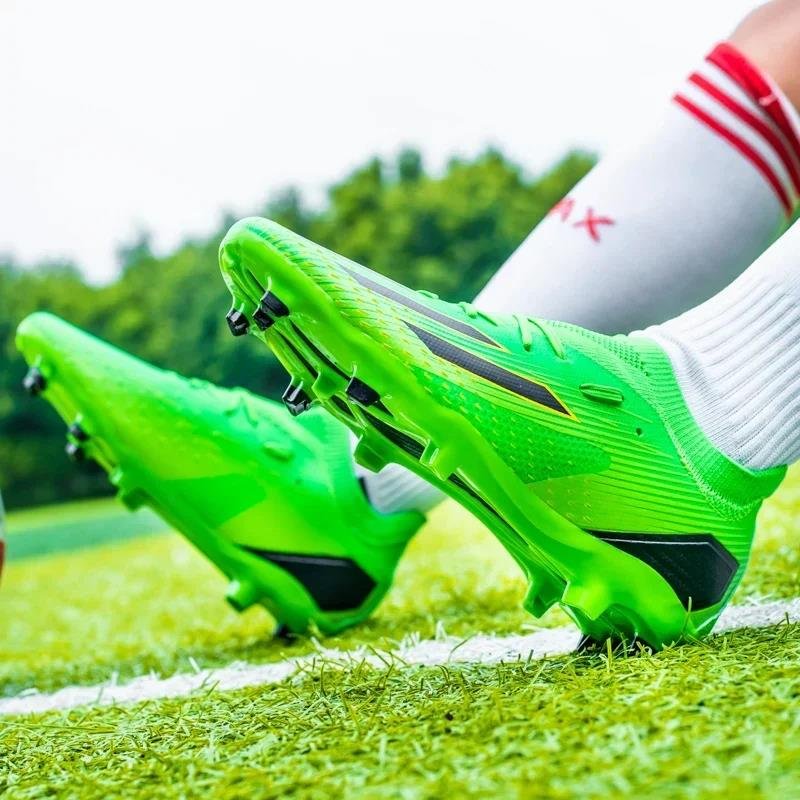 FG/TF High Quality Mens Soccer Shoes Non-Slip Turf Soccer Cleats for Kids Training Football Boots Chuteira Campo 35-45