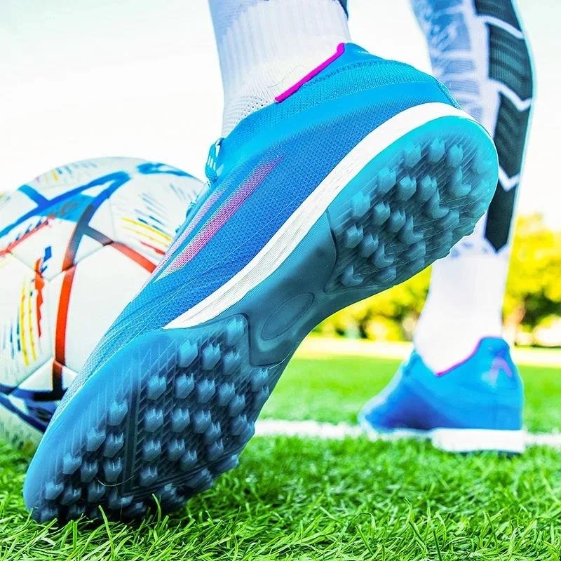 FG/TF High Quality Mens Soccer Shoes Non-Slip Turf Soccer Cleats for Kids Training Football Boots Chuteira Campo 35-45